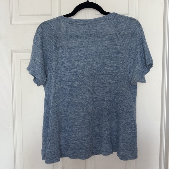 Madewell Linen V-Neck Swingline T-Shirt - Picture 5 of 5
